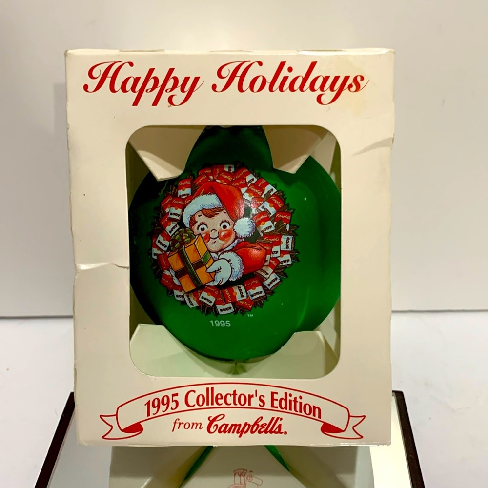 1995 Collector's Edition Campbells kid Santa ornament